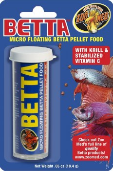 Zoo Med Lab Betta Micro Floating Betta Pellet Food, Fish Betta, 65oz