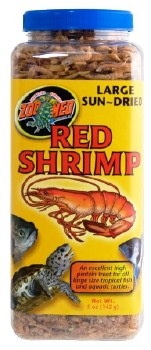 Zoo Med Lab Large Sun Dried Red shrimp Turtle Treats and Large Fish Food, 5oz