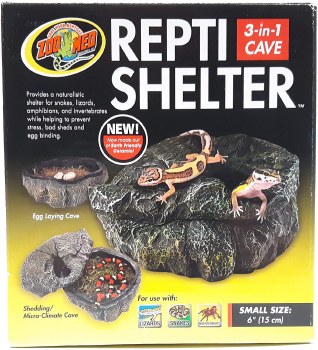 Zoo Med Lab Repti Shelter 3 in 1 Cave Reptile Habitat, Small
