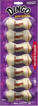 Dingo Rawhide Mini Bones 1 pack of 7