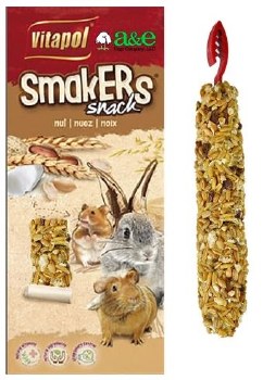A&E Cage Smakers Small Animal Treat Sticks, Nuts, 2 count