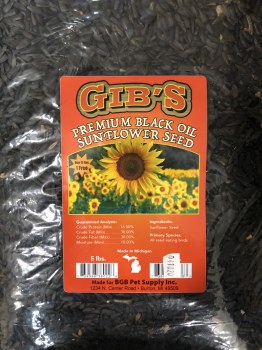 Gibs Oil Sunflower Seeds Wild Bird Food 5lb