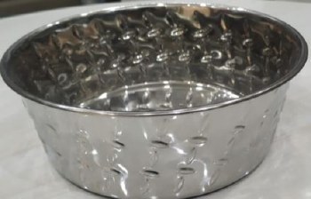 Advance Pet Stainless Steel Diamond Embossed Dish, 1Pt