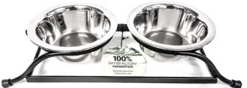 Advance Pet Iron Double Diner Stainless Steel Dish 2Qt