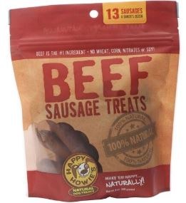 Happy Howies Beef Sausage Dog Treats, 4 inch 13 count