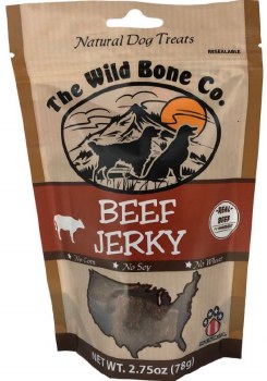 The Wild Bone Co. Natural Jerky, Beef, Dog Treats, 2.75oz