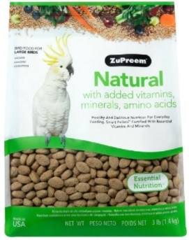 ZuPreem Naturals, Large Bird Food, 3lb