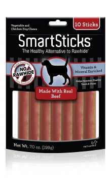 SmartSticks Rawhide Free Beef 10 pack