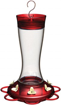 Classic Brands Garnet Hummingbird Feeder with Moat, 20oz