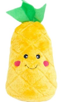 Zippy Paws Nomnomz Pineapple, Yellow, Dog Toys, Medium