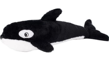 Zippy Paws Jigglerz Killer Whale, Black, Dog Toys, Large