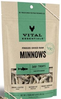 Vital Essentials Freeze Dried Minnows Dog Treats 1oz
