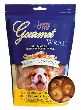 Loving Pets Gourmet Banana & Chicken Wraps Dog Treats 6oz