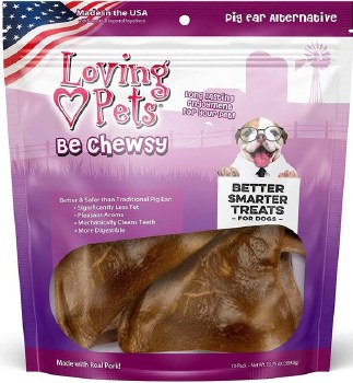 Loving Pets BeChewsy Pig Ear 10 pack