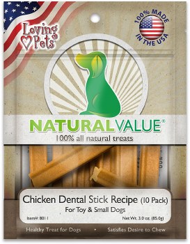 Loving Pets Chicken Dental Sticks 10 pack