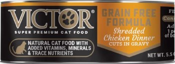 Victor Shredded Chicken in Gravy Grain Free Canned Wet Cat Food 5.5oz