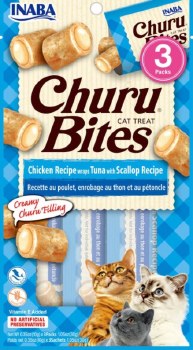 Inaba Churu Bites Cat Treats, Tuna and Scallop .35oz, 3 count
