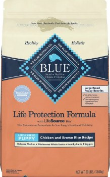 Blue Buffalo Life Protection Large Breed Puppy Formula Chicken and Brown Rice Recipe Dry Dog Food 30lb