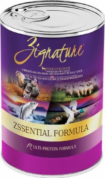 Zignature Zssentials with Turkey, Lamb, Duck, and Salmon Limited Ingredient Formula Canned, Wet Dog Food, 13oz