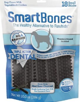 Smartbones Dental Sticks with Paste, Charcoal, 18 pack