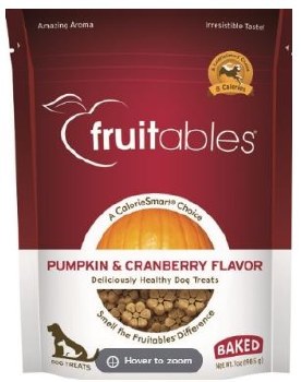 Fruitables Pumpkin and Cranberry Baked Dog Treats 7oz