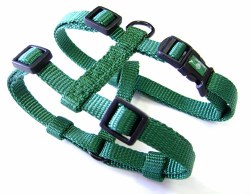 Hamilton Adjustable Comfort Nylon Dog Harness, 3/8 inch thick x 10-16 inch chest, Bright Green