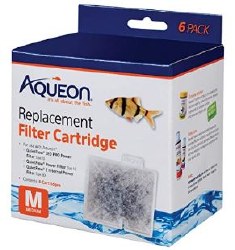 Aqueon Replacement Filter Cartridges, Medium, 6 Count