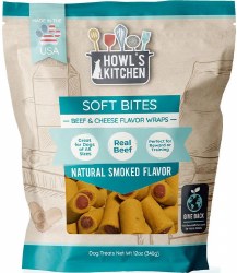 Howl's Kitchen Beef & Cheese Flavor Wrap Dog Treats 12oz