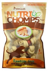 Nutri Chomps Premium Nutri Chomps 4 inch Chicken Knot with Flavor Wrap Dog Treats, Digestible Dog Chew, 7 Count