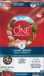 Purina ONE SmartBlend Large Breed Adult Formula Adult Premium, Dry Dog Food, 31.1lb