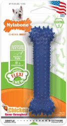 Nylabone Dental FlexiChew Nylon Dog Chew Toy, Chicken Flavor, Dog Dental Health, Regular