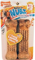 Nylabone Edibles Nubz Chew Treats for Dogs, Chicken Flavor, Dog Dental Health, Jumbo, 2 count