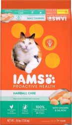 IAMS ProActive Health Adult Hairball Care Formula with Chicken and Salmon Dry Cat Food 16lb