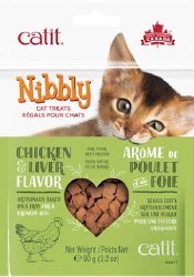 Catit Nibbly Chicken And Liver Flavor Cat Treats 3.17oz Bag