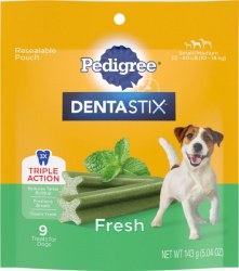 Pedigree Dentastix Fresh Small/Medium Dog Treats 9pk