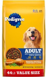 Pedigree Adult Complete Nutrition Roasted Chicken Flavor, Dry Dog Food, 44lb Bonus Bag