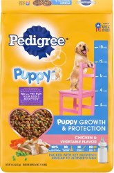 Pedigree Puppy Growth and Protection Formula Chicken and Vegetable Flavor Dry Dog Food 14 lbs
