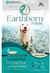 Earthborn Holistic Coastal Catch Salmon and Whitefish, Grain Free, Natural Adult, Dry Dog Food, 25lb