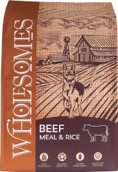 Wholesomes Beef Meal and Rice Recipe Adult, Dry Dog Food, 40lb