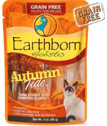 Earthborn Holistic Autumn Tide Tuna Dinner with Pumpkin in Gravy, Grain Free, Wet Cat Food, 3oz