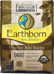 Earthborn Holistic Grain Free Chicken Meal Recipe Oven Dog Treats 2lb