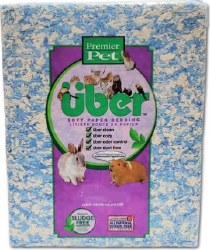 Uber Soft Paper Small Animal Bedding, Blue White, 56L