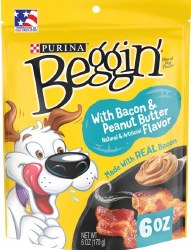 Purina beggin' Collisions Bacon & Peanut Butter Dog Treat, 6oz