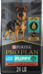 Purina Pro Plan Sensitive Skin & Stomach Salmon & Rice Large Breed Puppy, Dry Dog Food, 24lb