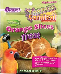 FMBrowns Tropical Carnival Natural Orange Slices Bird Treats 0.75oz