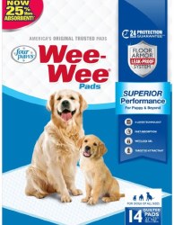 Four Paws Wee Wee Pads 22 inch x 23 inch, 14 count