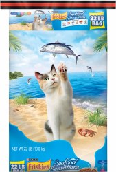 Purina Friskies Seafood Sensations Adult, Dry Cat Food, 22lb