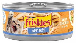 Purina Friskies Shredded Chicken, Wet Cat Food, 5.5oz