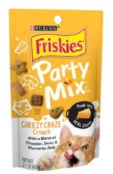 Purina Friskies Party Mix Cheese, Cat Treats, 2.1oz