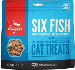 Orijen Grain Free Six Fish, Cat Treats, Cat Treat, 1.25oz